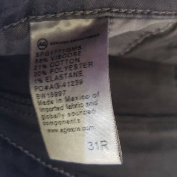 AG Adriano Goldschmied Jeans Womens 31 Black Farrah Skinny Ankle High Rise Denim - Picture 3 of 8